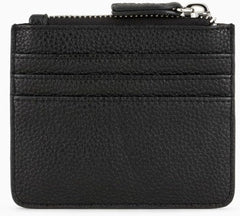 Armani Exchange Petit porte-cartes avec ceinture de crédit à pression pour femme, portefeuille noir Femme Naty Shop
