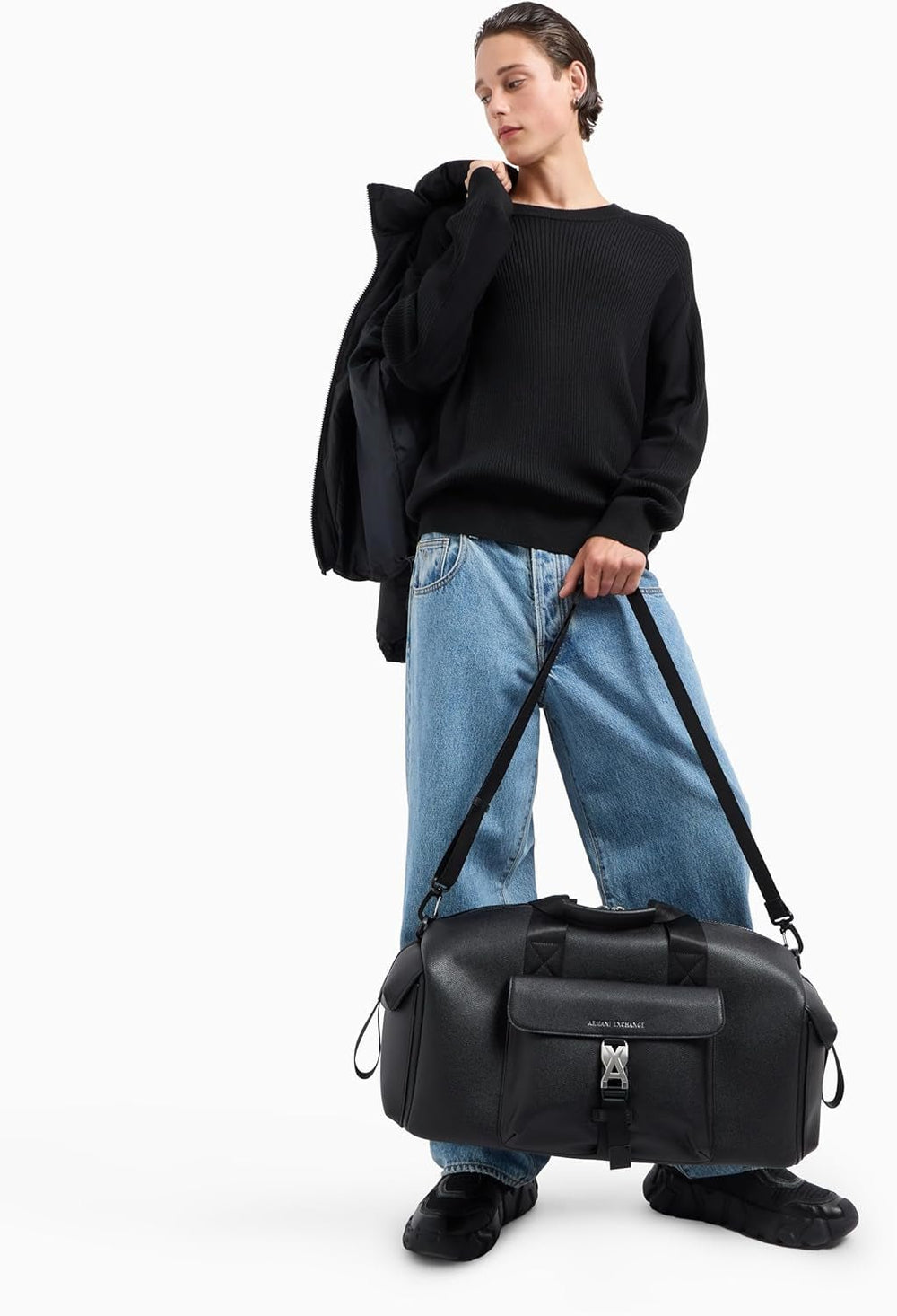 Armani Exchange geantă de voiaj pentru bărbați Matthew, durabil, închidere Ax Tuc Bagaje și echipament de călătorie Naty Shop