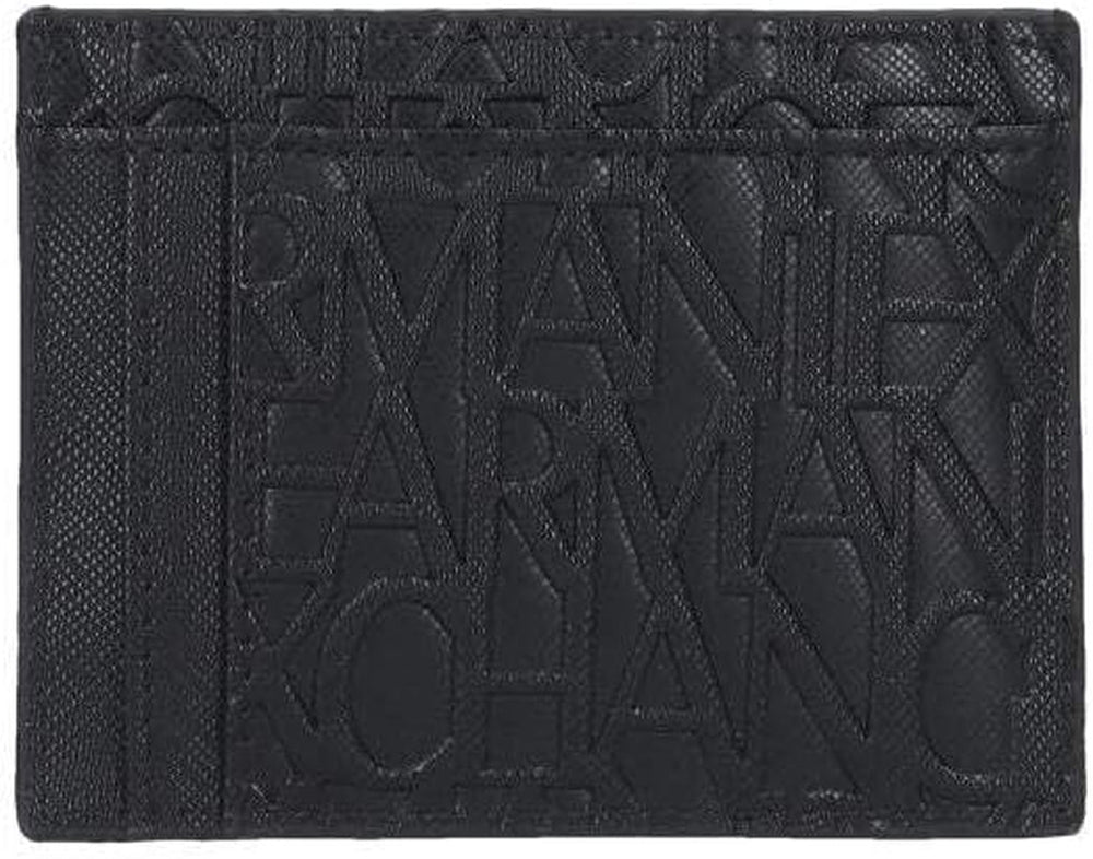 Armani Exchange Essential Ivan SLG pour hommes, porte-cartes de crédit élégant et fonctionnel avec logo, Nero Wallet Men Naty Shop