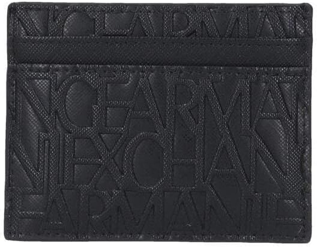 Armani Exchange Essential Ivan SLG pour hommes, porte-cartes de crédit élégant et fonctionnel avec logo, Nero Portefeuille pour hommes Naty Shop Nero Taille unique