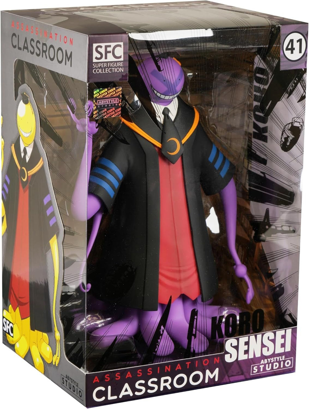 Assassination Classroom Purple Koro Sensei SFC Figurine à collectionner en PVC 7,8 pouces de hauteur Anime et statue à manches Décoration d'intérieur Chambre Bureau Cadeau Statues et sculptures Naty Shop