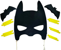 Set 8 decoratiuni comestibile din zahar, Batman Decoratiuni din Pasta de Zahar Naty Shop