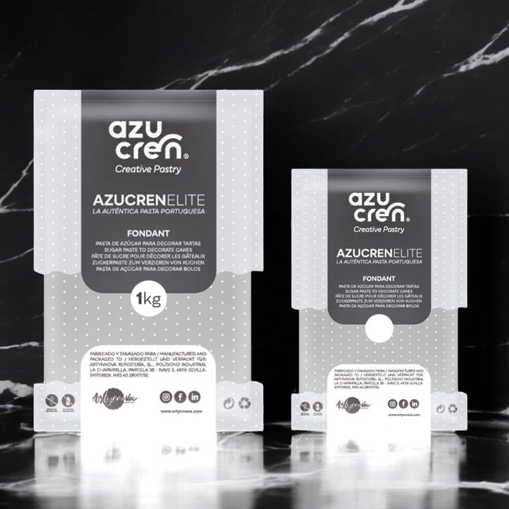 Azucren, Roll Fondant, Roll Fondant gri, ușor de utilizat, neted, flexibil, moale și pliabil, perfect pentru decorarea torturilor, Halal, Kosher, fără gluten, aromă de lămâie (250 G) Pasta de zahar Naty Shop