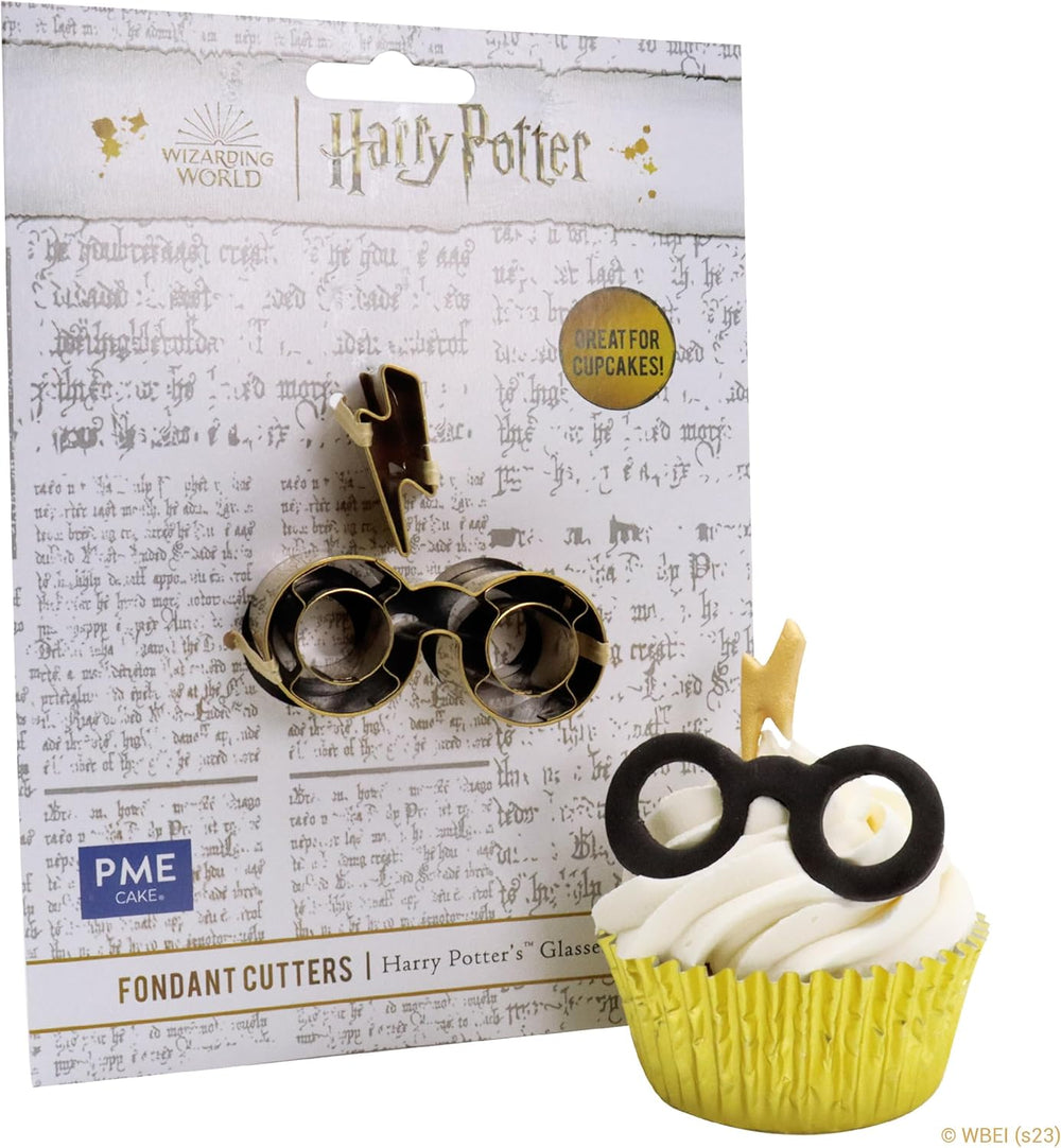 Harry Potter Fondant et emporte-pièces, lot de 2, lunettes et cicatrice de Harry, petit, argent