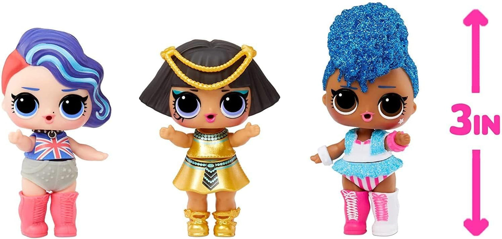 Mdr Surprise ! World Travel Tots - Poupée mannequin avec 8 surprises - Message secret, mode, accessoires et plus - Assortiment aléatoire à collectionner - Cadeau pour les enfants de 4 ans et plus