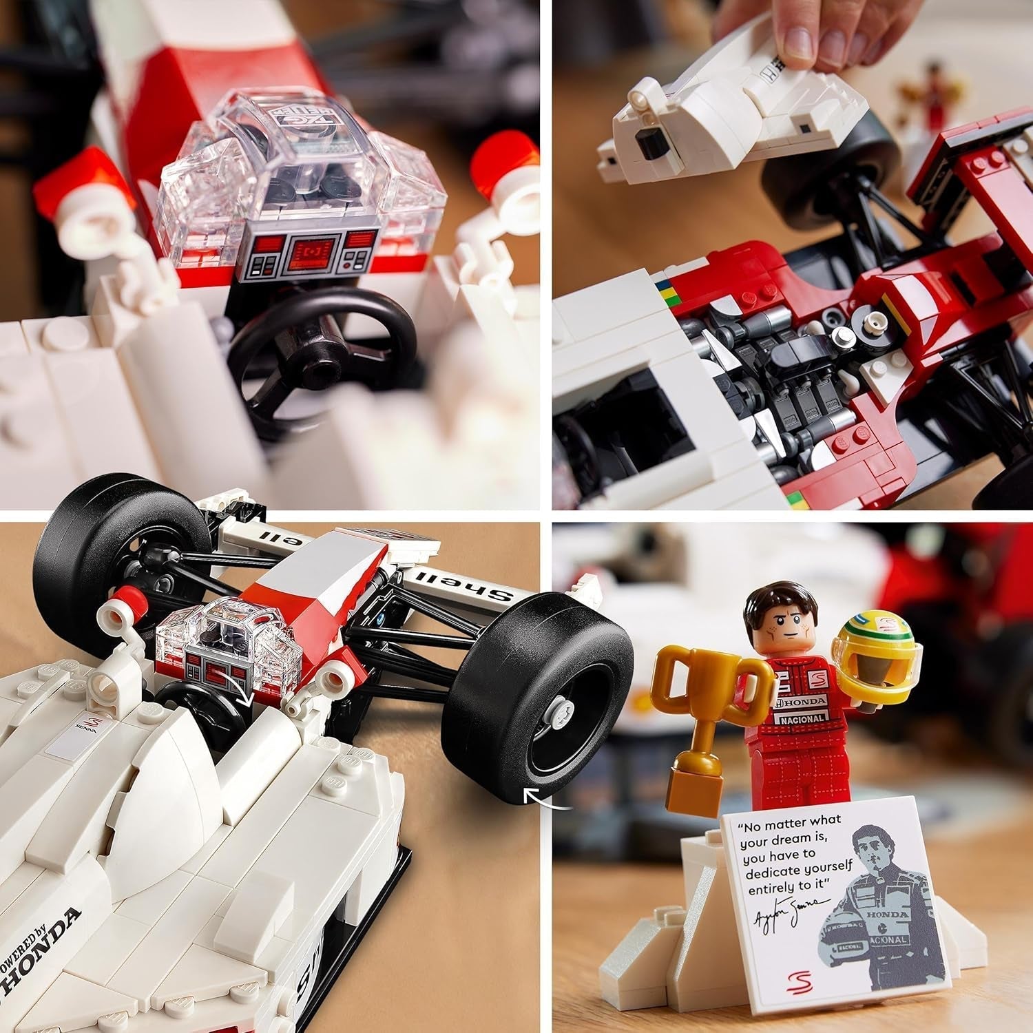 LEGO Icons Mclaren MP4/4 & Ayrton Senna Kit de voiture de course F1 pour adultes avec figurine de course, à collectionner, idée cadeau pour hommes, femmes, lui et elle 10330 Sets de construction Besuche den LEGO-Store