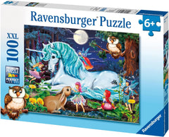 Puzzle enfant Ravensburger - 10793 Dans la forêt enchantée - Puzzle Licorne pour enfants à partir de 6 ans, de 100 pièces au format XXL Puzzle Naty Shop