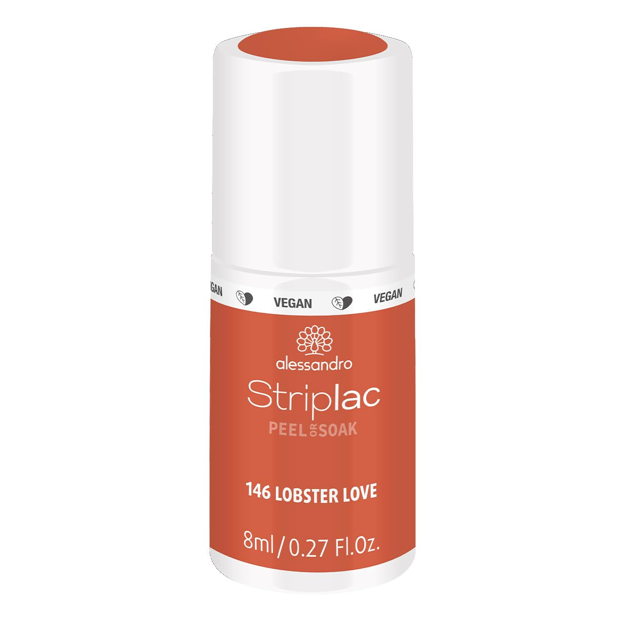 Vernis à ongles UV alessandro Striplac Coral Sunshine – Délicat et longue durée – S'enlève facilement grâce à la technologie de retrait – Vegan et cruelty-free – 8 ml