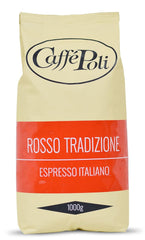 Café Poli Rosso | Expresso traditionnel | Machines à expresso italiennes | Idéal pour Kaffeevollautomaten, Siebträger et Espressomashinen | 1x1 kg