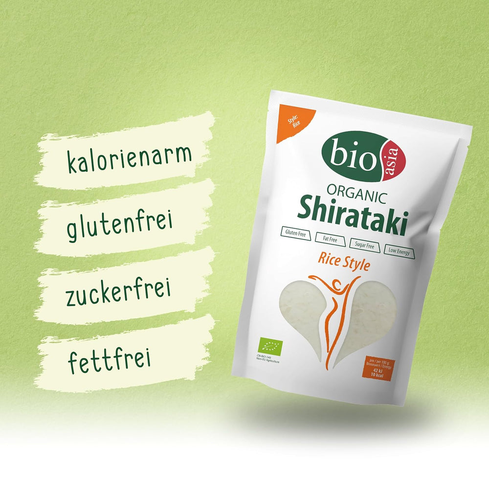 BIOASIA Riz Shirataki Bio à base de Farine de Konjac Bio - Faible en Calories - Sans Sucre, sans Graisse et sans Gluten (1 x 270g)
