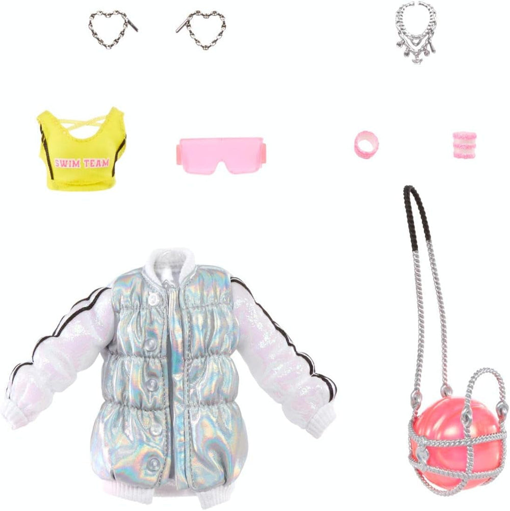 MGA Entertainment Mermaidz - JORDIE - Meerjungfrauen Puppe mit Farbwechsel & Schwarz-Blondem Haar - Inklusive Outfit & Zubehör - Voll beweglich - Zum Sammeln - Für Kinder ab 4 Jahren 580836