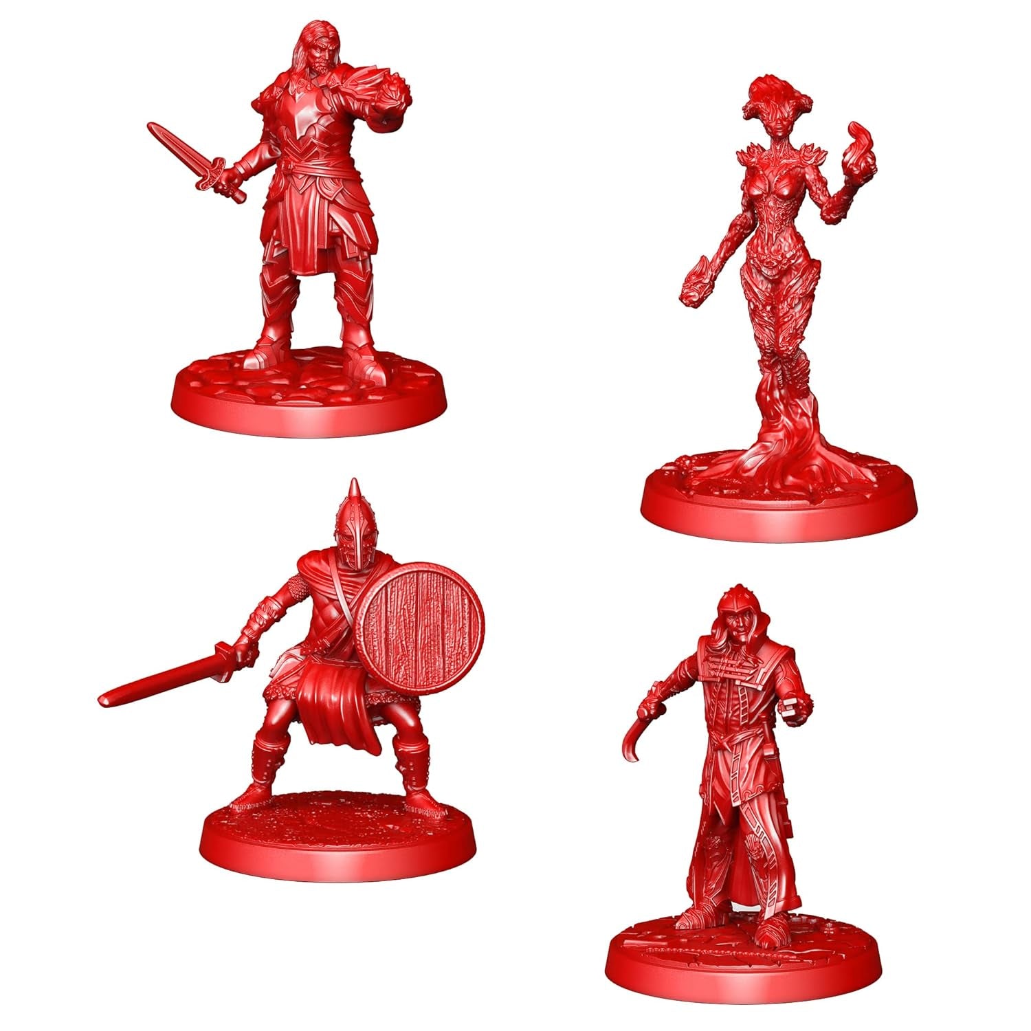 Modiphius The Elder Scrolls : Skyrim – Jeu de société d'aventure – Ensemble de miniatures améliorées | Jeu de société | 14 ans et plus | 1-4 joueurs | Temps de jeu 60-120 minutes, Gris, Rouge