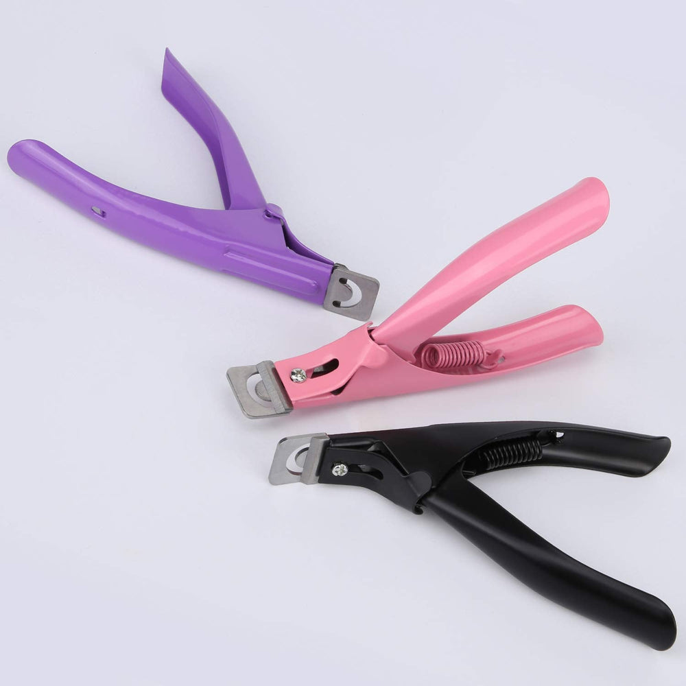 MWOOT 3 Pièces Pinces à Faux Ongles Pinces à Ongles en Acrylique, Outil de Manucure Coupe-Ongles en Acier Inoxydable pour Ongles en Gel Artificiel Acrylique