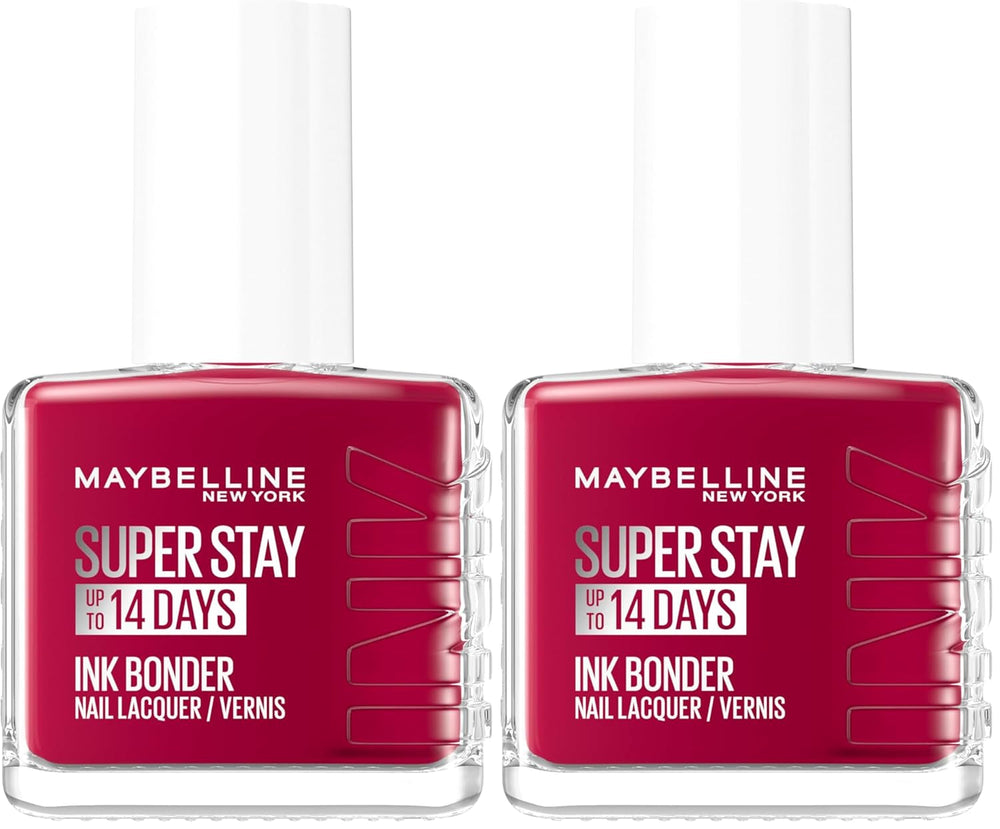 Oja Maybelline New York Super Stay Ink Bonder 501 Cherry Sin – ojă de lungă durată pentru unghii puternice și culoare intensă, 12,3 ml