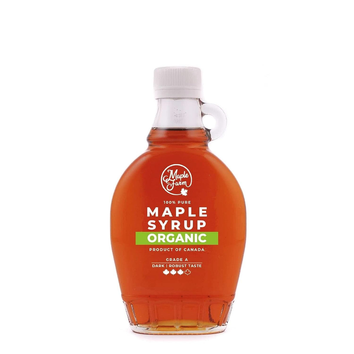 Maplefarm - Sirop d'érable noir biologique pur canadien, catégorie A, foncé, saveur forte - 250 ml Naty Shop Édulcorants 250 ml