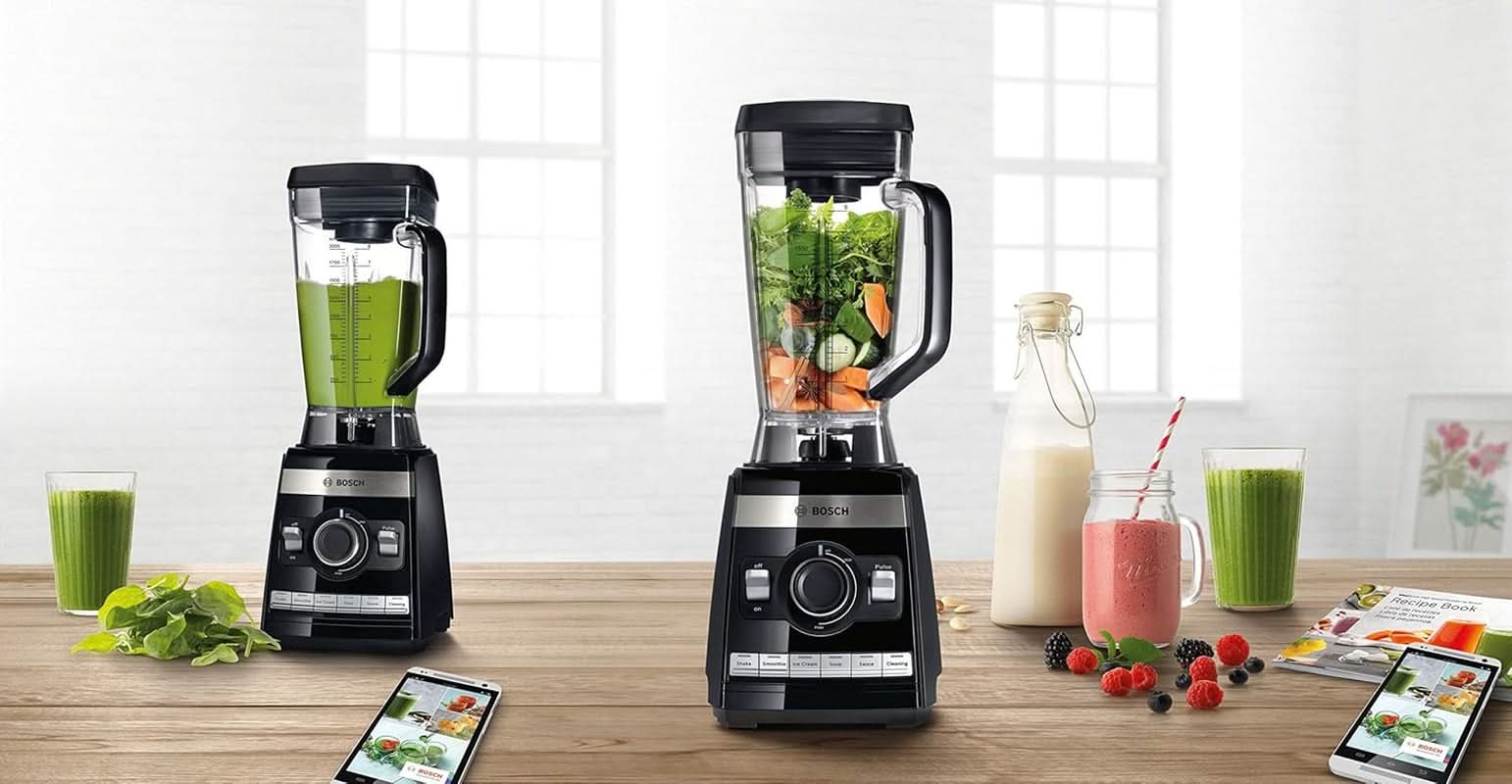 Bosch Batteur sur socle Vitaboost MMBH6P6B, 6-Klingen-Edelstahlmesser, 2.5L Tritan-Mixbehälter, Stopfer, 6 Automatikprogramme, Rezeptbuch, Bpa-Frei, Einfache Reinigung, 45 000 U/Min, 1600 W, Schwarz Mother and Child Naty Shop