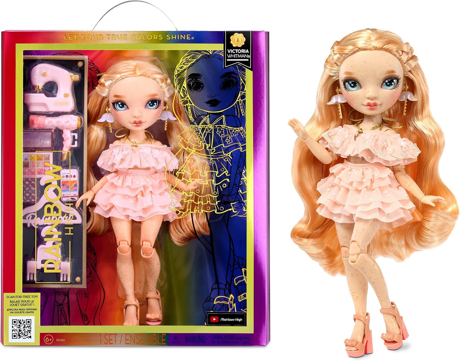 Rainbow High Modepuppe – Aidan Russel - Lila Junge Puppe – Modisches Outfit & 10+ Bunte Spiel-Accessoires - Für Sammler und Kinder von 4-12 Jahren