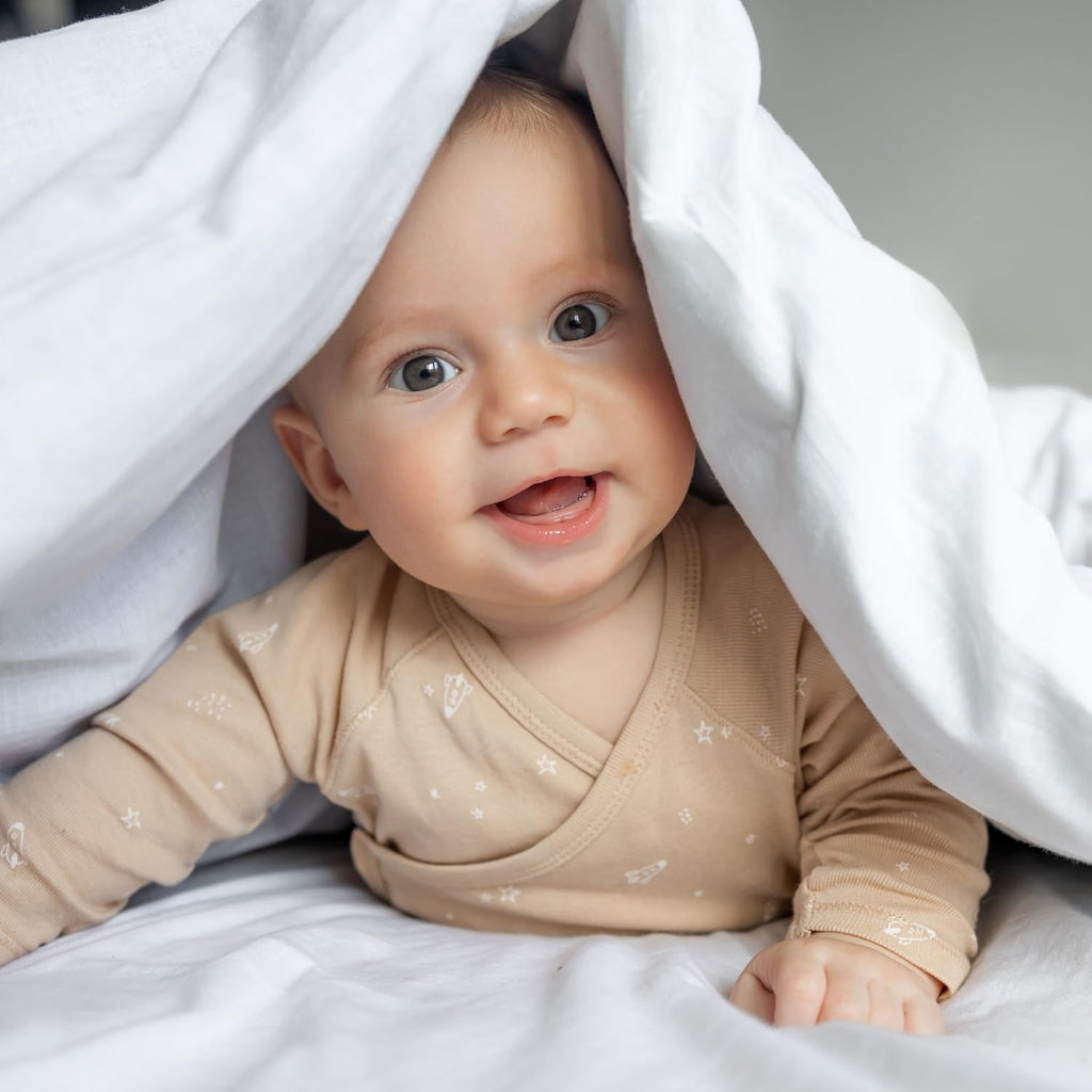 Pikolin Home - Plapumă reversibilă 300 G - Umplutură nordică bicoloră - Pentru pătuț 60 - Umplută cu pene, caldă, respirabilă, albastru/alb, 100 X 120 cm Plapumi si pilote Naty Shop