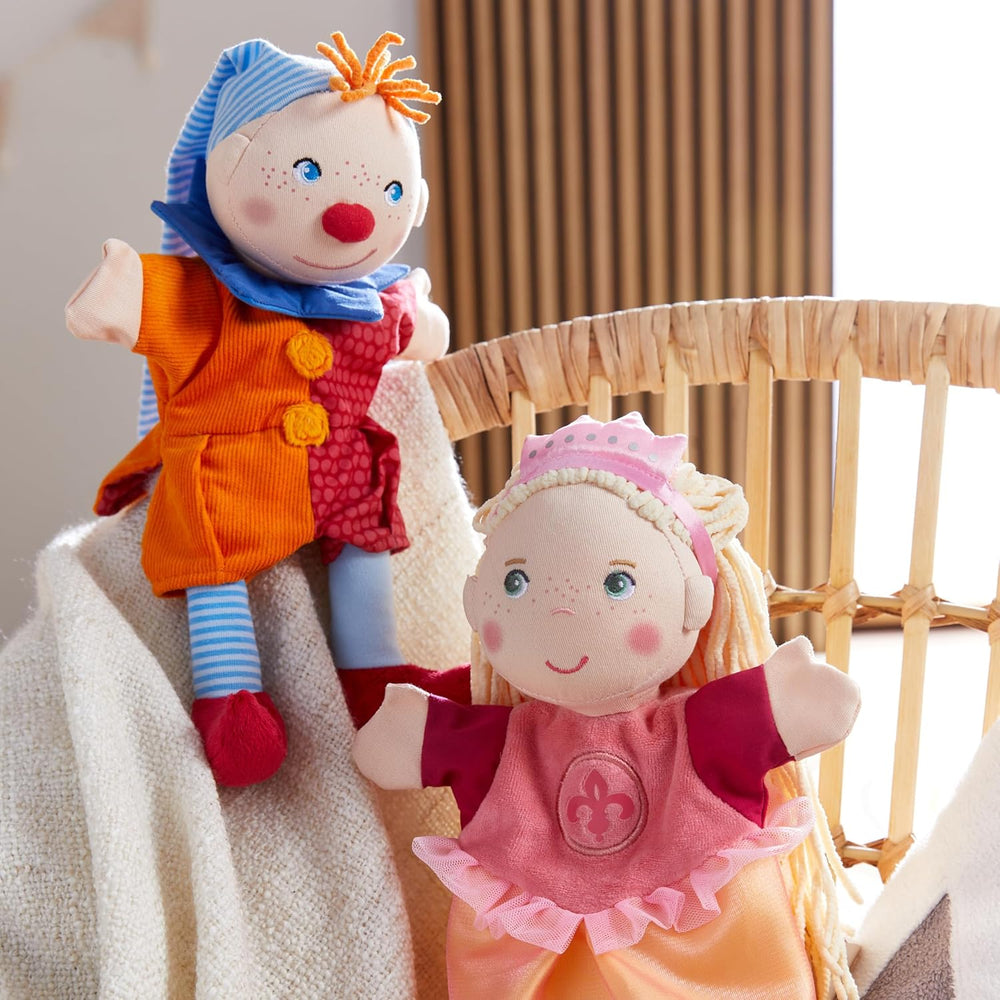 HABA Marionnette Kasper – A partir de 18 mois, Lavable à 30°C, Idéale pour marionnettes et jeux de rôle, théâtre de marionnettes – 2011866001