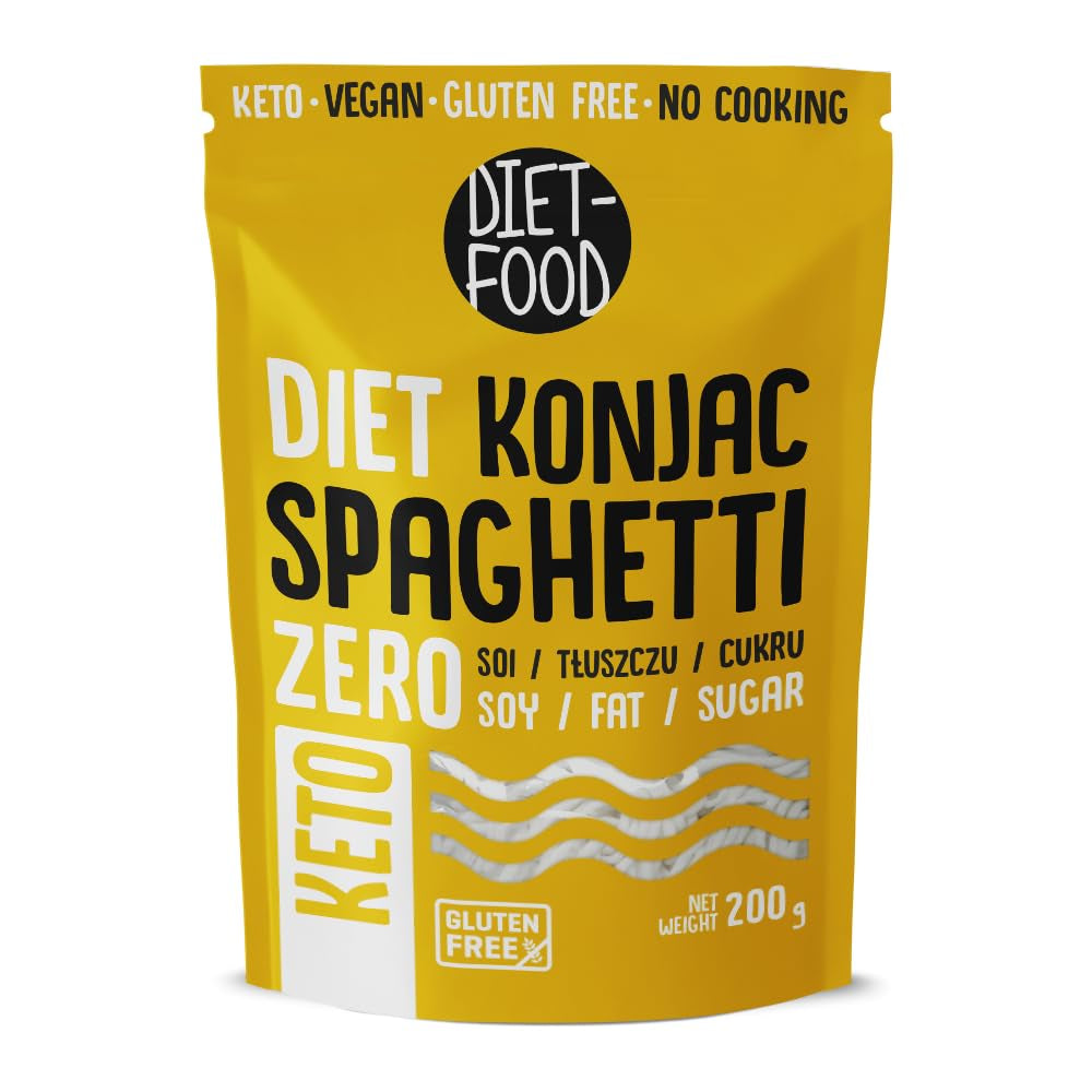 DIET-FOOD Riz shirataki konjac instantané, faible en glucides, faible en calories, végétalien, sans gras, sans soja, sans gluten, compatible céto, nouilles de riz amincissantes, 200 grammes