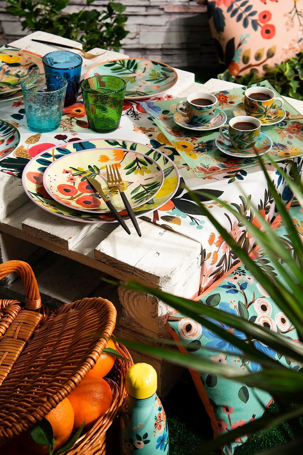 Service de table Excelsa, 18 pièces, Fleurs Frida