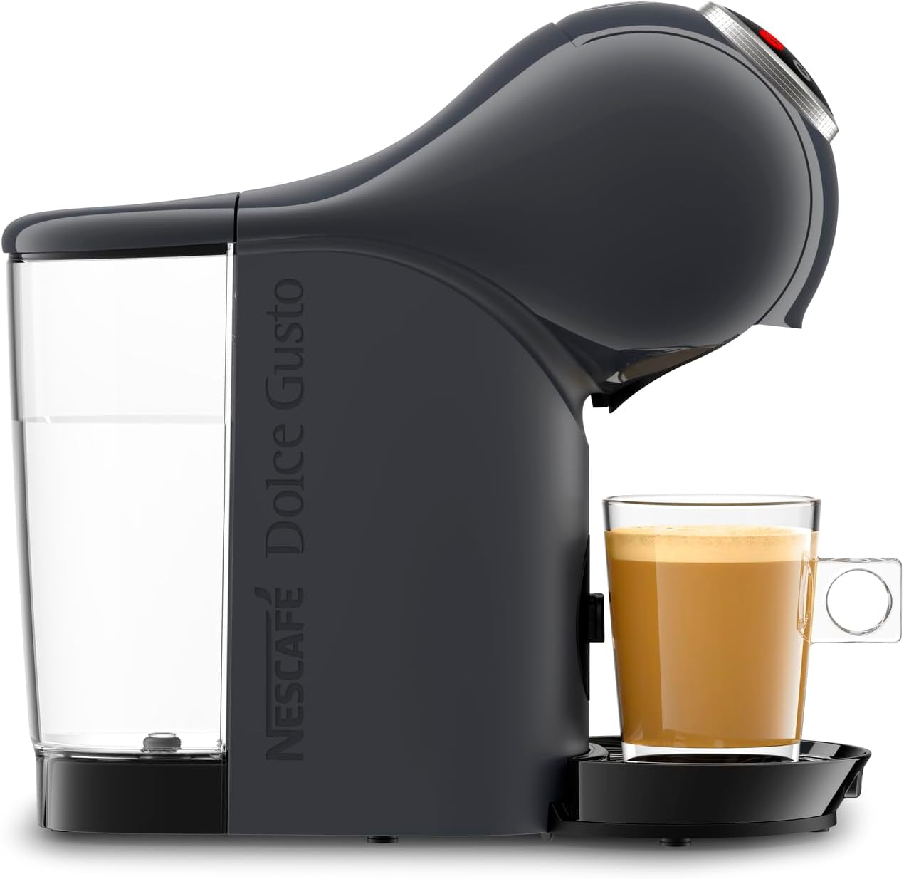 NESCAFÉ Dolce Gusto Genio S Plus de Krups, machine à café à capsules compacte, capacité 0,8 litre, 1500 watts, avertisseur automatique de détartrage, gris sidéral, KP340B