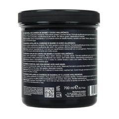 Thader Pharma Masque Capillaire Équilibrant au Charbon de Bambou et Acide Hyaluronique - Idéal pour racines grasses et pointes sèches, 700 ml Naty Shop Hair Mask