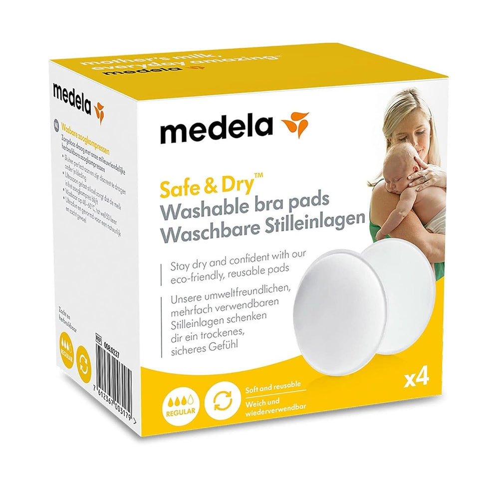 Medela Waschbare Stilleinlagen, 4 Stück Accessoires Alimentation et Allaitement Bebe Naty Shop