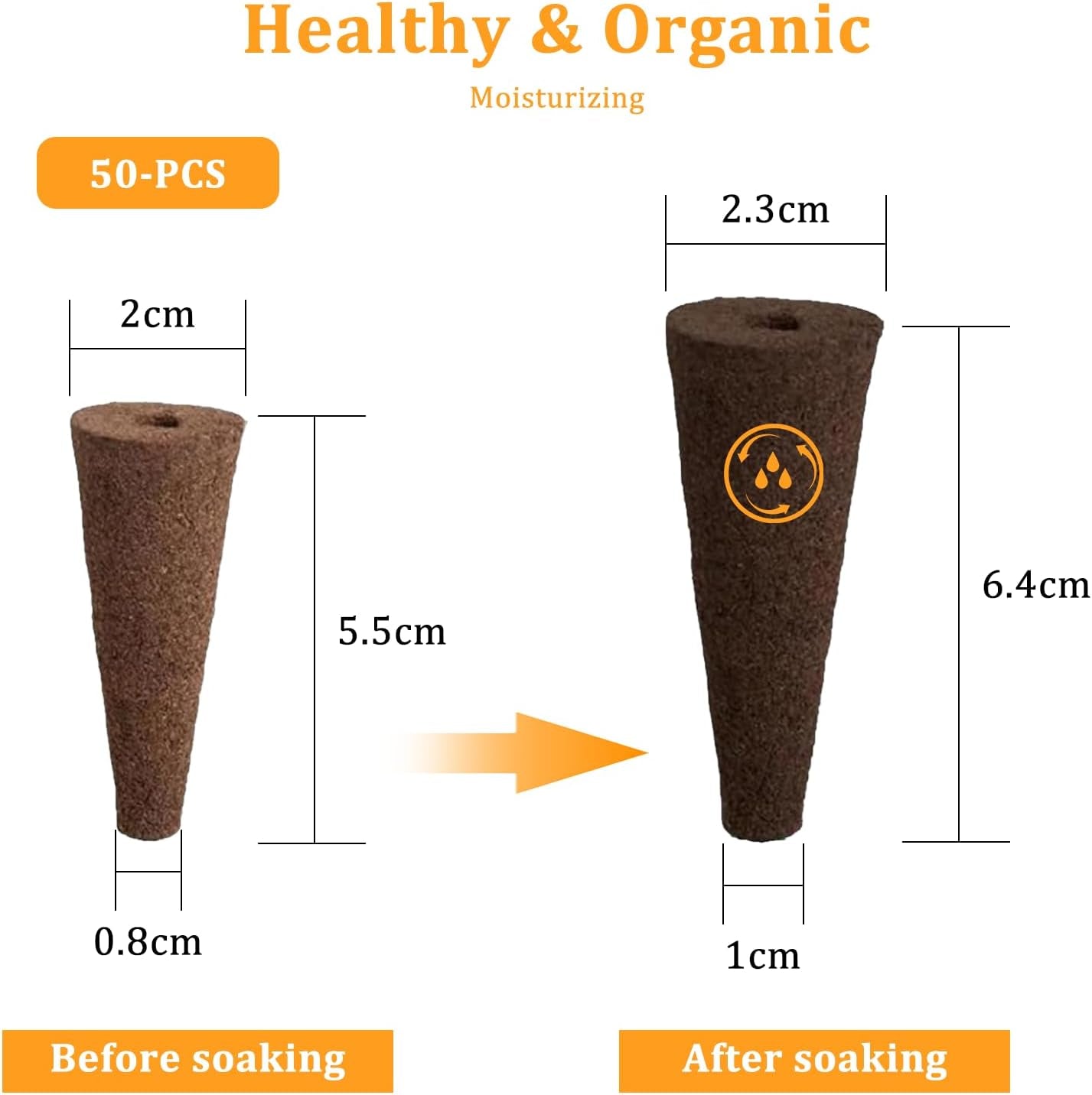 50 éponges de culture hydroponique, éponges de semis hydroponiques, bouchons d'éponge de culture de racines, adaptés à différents types de bourgeons, tels que la tomate, la fraise, la menthe