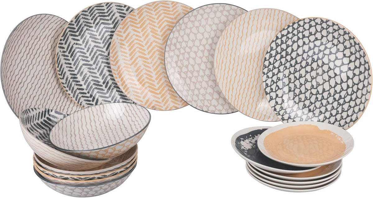 Soho Ensemble de 18 pièces en porcelaine, 6 places assises