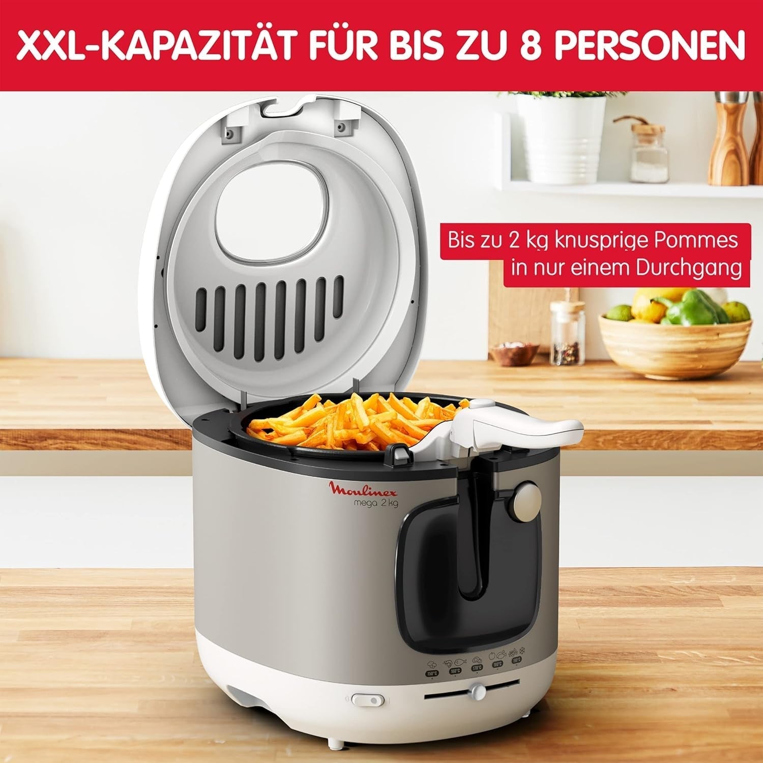 Friteuză AM4800 Mega 2Kg, friteuză cu ulei, filtru miros, 1800 W Electrocasnice Naty Shop