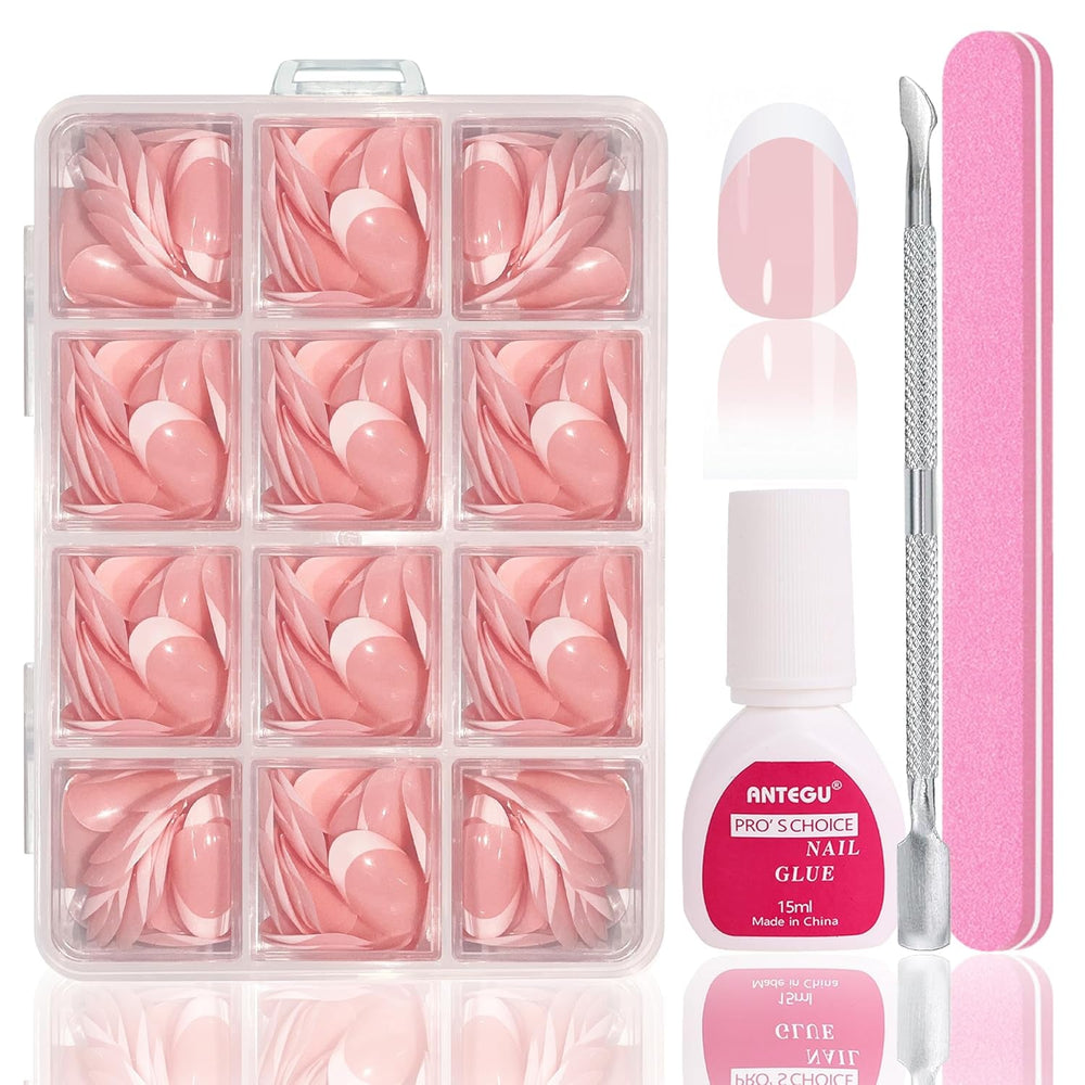 Ensemble de faux ongles Ballerine – 240 pièces de faux ongles rose lilas délicats, colle complète sur faux ongles, ensemble de faux ongles pour manucure et nail art pour femmes et filles (rose lavande)