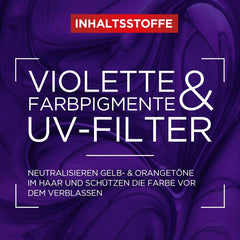 L'Oréal Paris Masque capillaire Elvital pour cheveux blonds, méchés, gris, neutralise les tons jaunes, Color Glanz Purple Deep Mask contre les tons jaunes, 1 x 250 ml Masque capillaire Naty Shop