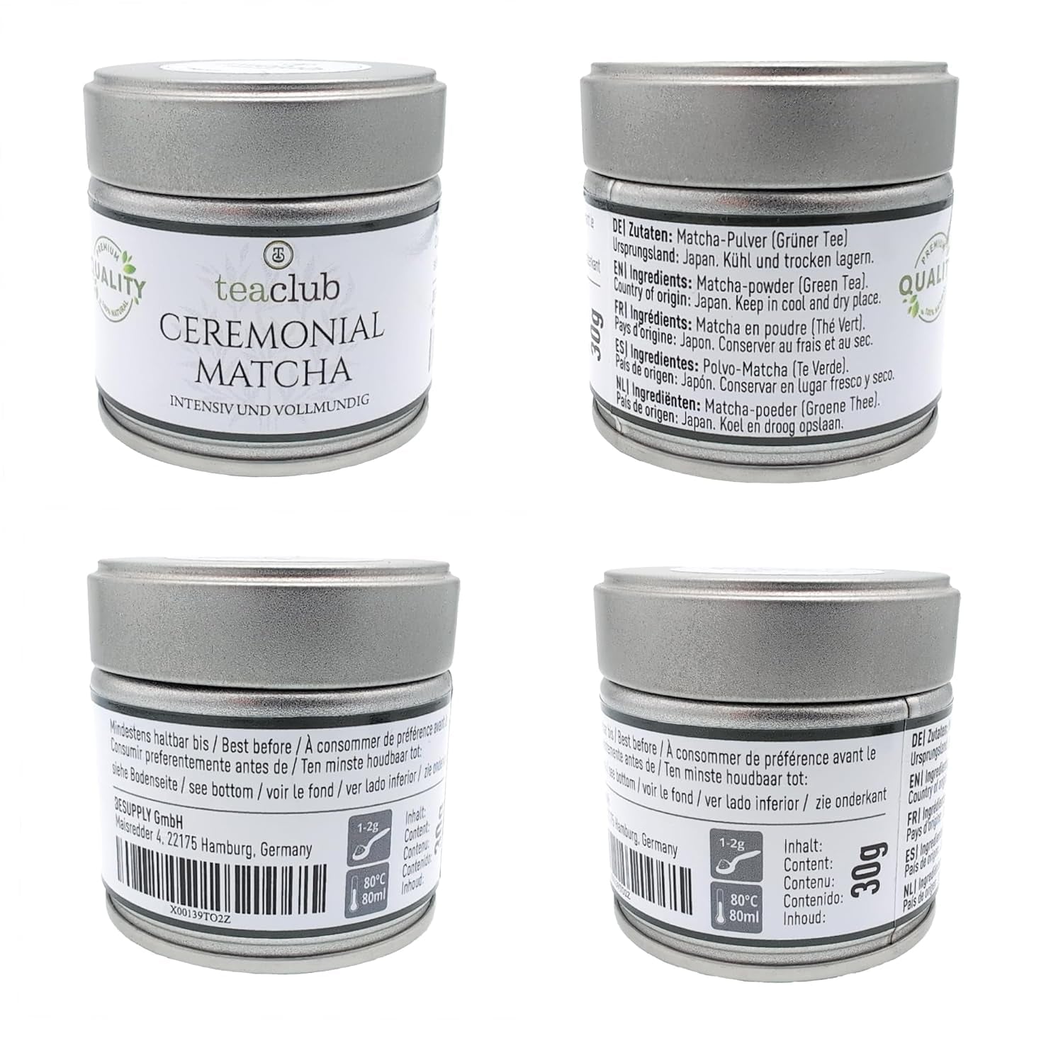 Ceremonial Matcha Japan 30G - Testat în laborator - Frunze Tencha First Flush umbrite Calitate ceremonială, pudră de ceai verde din Kagoshima, Teaclub