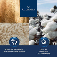 Couette Billerbeck E48 Kairo - Couette d'été - 135 X 200 Cm - Couette rafraîchissante - Avec 60% poil de chameau 40% laine vierge Couettes et couettes Naty Shop