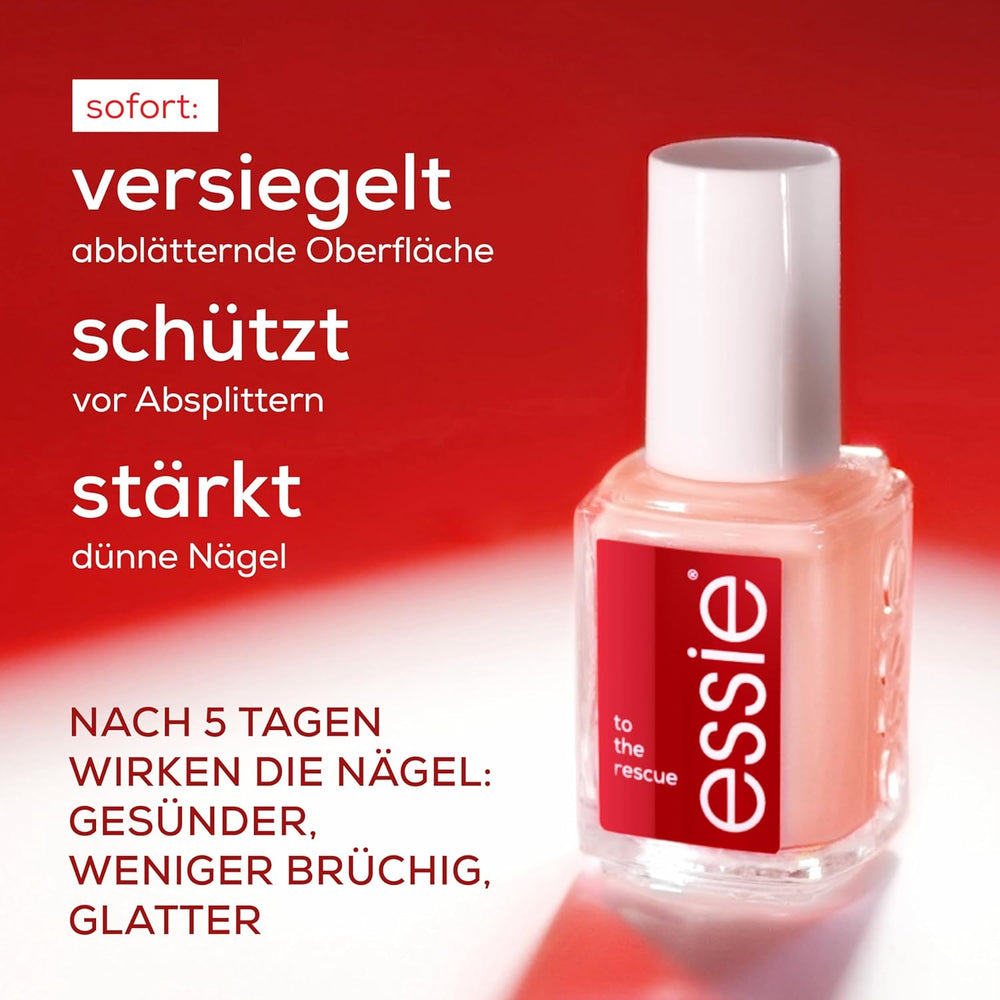 Essie Nail Rescue Kit : Huile pour ongles et cuticules parfumée à l'abricot + Vernis à ongles réparateur To the Rescue