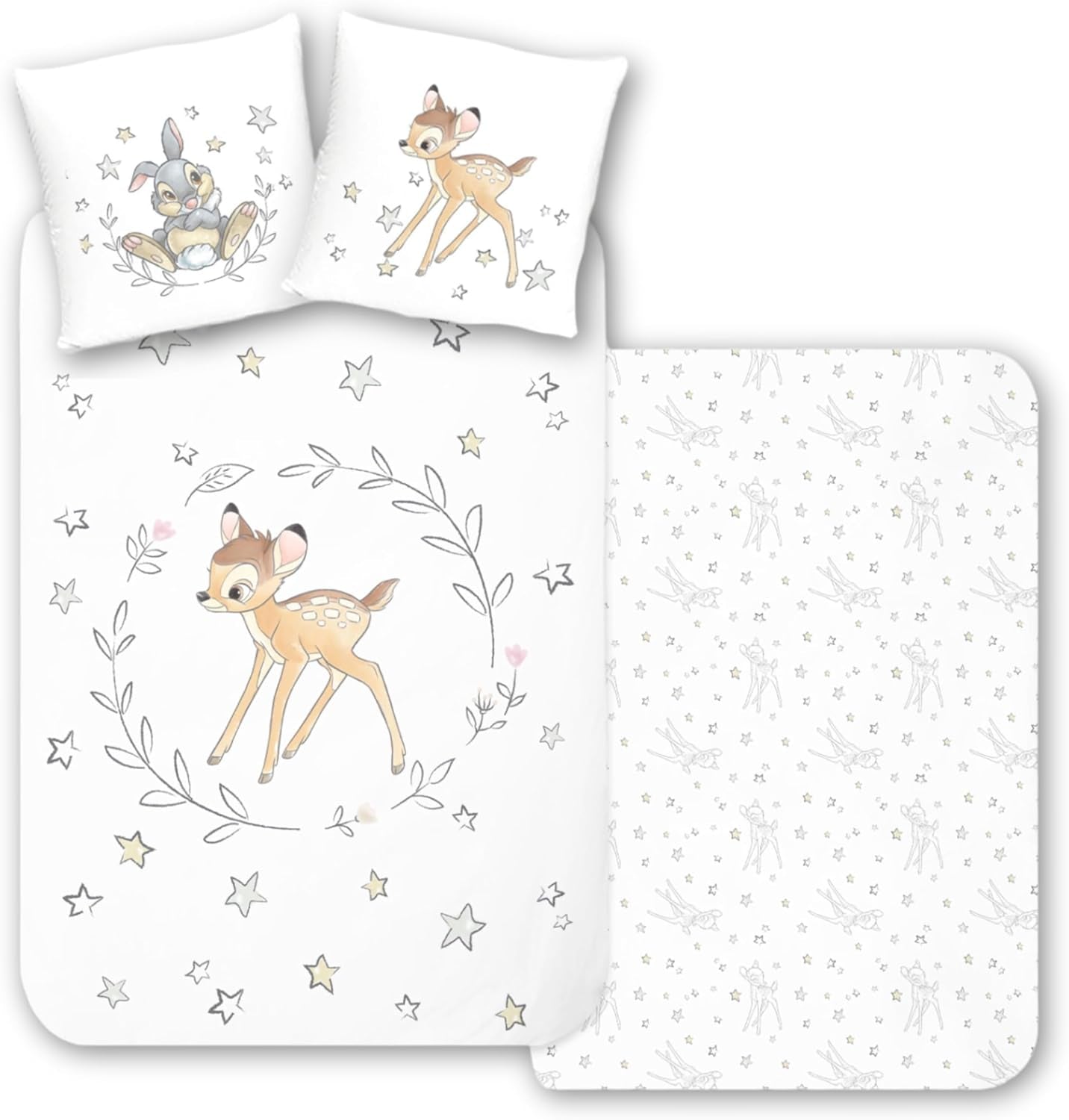 Linge de lit enfant, divers personnages animés, 100% coton Linge de lit - enfant Naty Shop Bambi