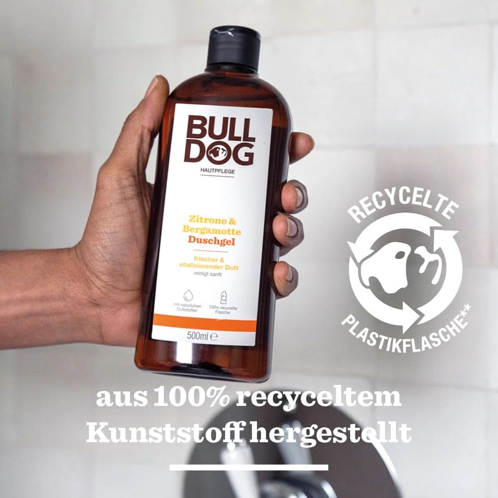 BULLDOG, Gel douche pour homme au citron et bergamote, 500 ml Douche et bain Naty Shop