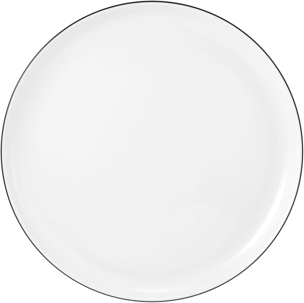 Service de table Seltmann Weiden 001.737148 Lido - 6 assiettes plates + 6 assiettes de fond - 12 pièces - Black Line