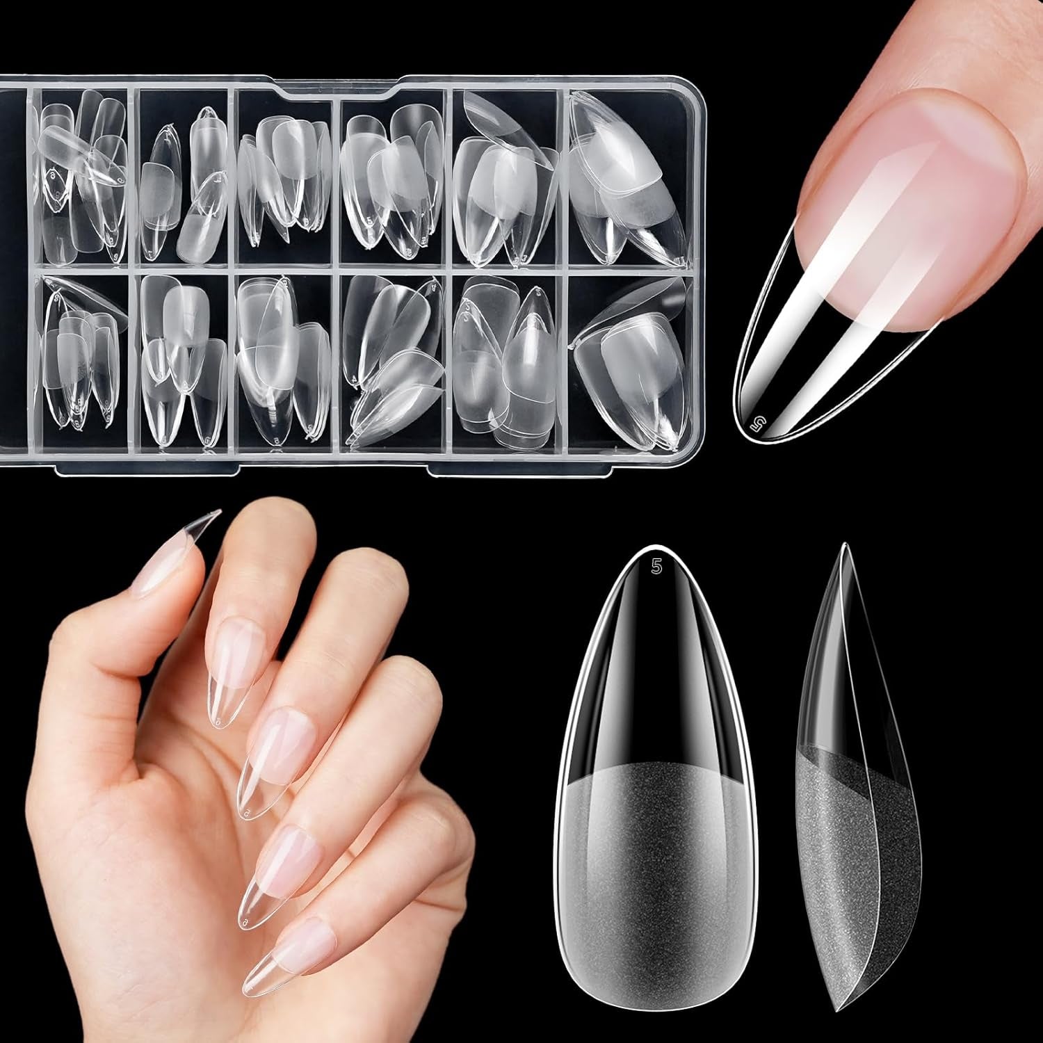 Faux ongles courts ballerine, 120 pièces, colle sur 12 tailles, ongles artificiels courts, Gel souple, couverture complète, pointes pour ongles courts en Gel S