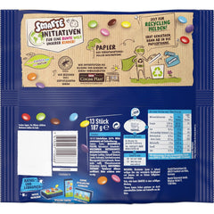 Nestlé SMARTIES Mini petites lentilles emballées individuellement avec chocolat au lait, paquet de 3 (1 x 187 g)