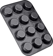 Zenker 12 muffins diamètre Ø 7 cm CREME NOIR, Plaque à pâtisserie pour muffins avec revêtement antiadhésif renforcé de céramique Moules et plaques à pâtisserie Naty Shop