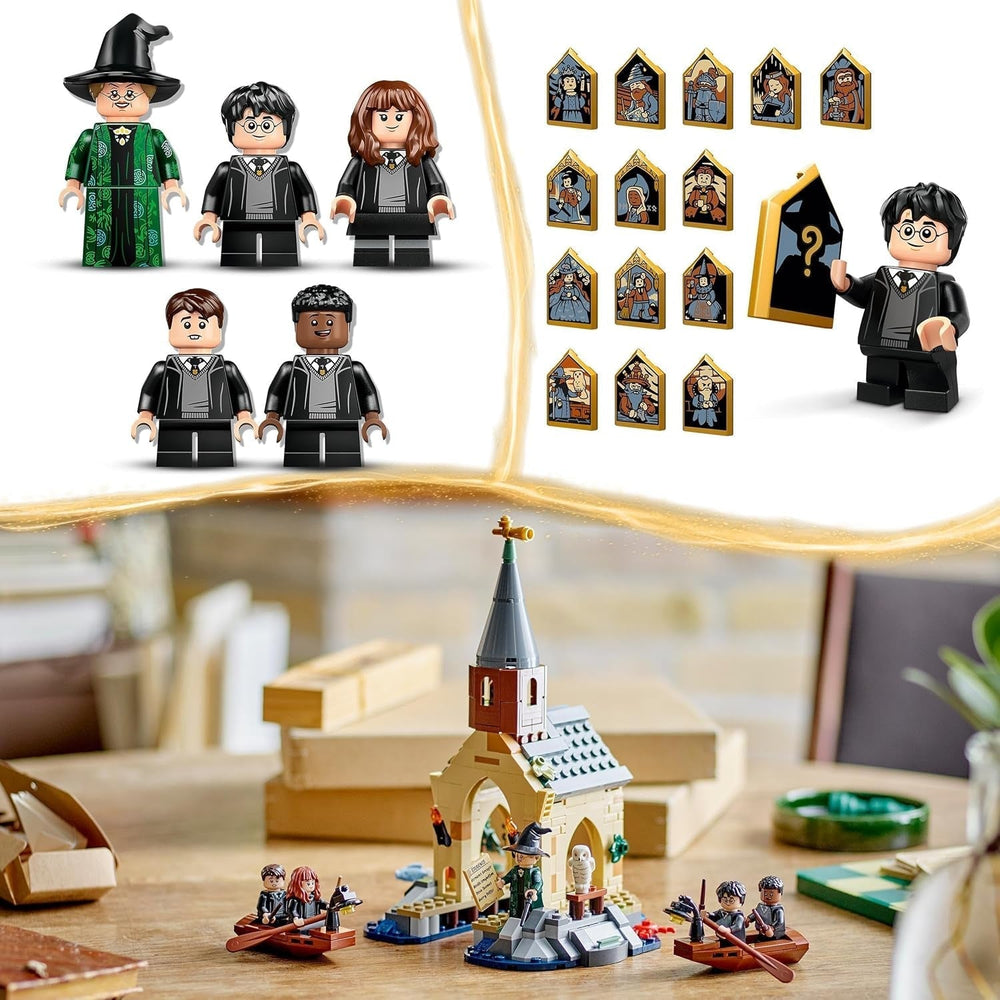 LEGO Harry Potter Modèle de hangar à bateaux du château de Poudlard pour enfants, comprend 2 bateaux à construire et 5 mini figurines, cadeau pour les filles, les garçons et tous les fans à partir de 8 ans 76426 Ensembles de construction Besuche den LEGO-Store