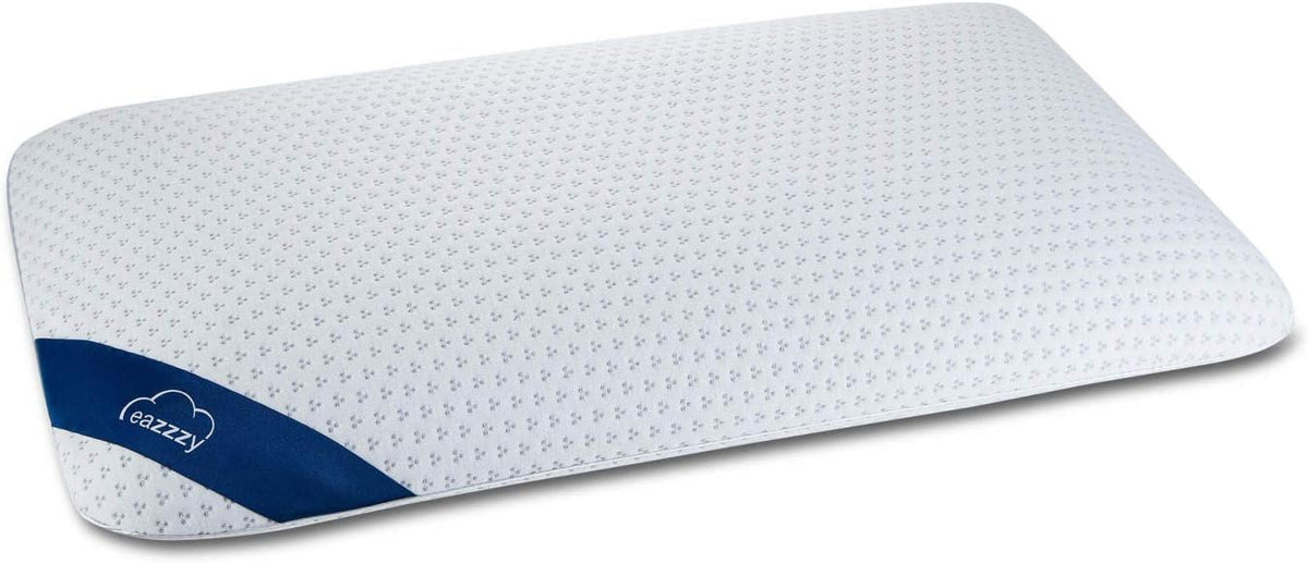 Oreiller en mousse Genius Eazzzy 40X80 cm hauteur 10 cm - Oreiller de soutien du cou 2 duretés + mousse gel rafraîchissante - Oreiller de couchage pour dormeurs sur le côté, le dos et le ventre contre les douleurs au cou Polyester Naty Shop Oreillers standard Titre par défaut