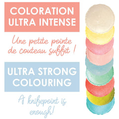 Scrapcooking - Lot de 9 colorants alimentaires pastel - Bleu, Jaune, Corail, Rose, Turquoise, Vert Anis, Blanc, Vert Aqua, Rose Poudré - Poudre colorante comestible pour gâteaux, muffins, macarons - 4272
