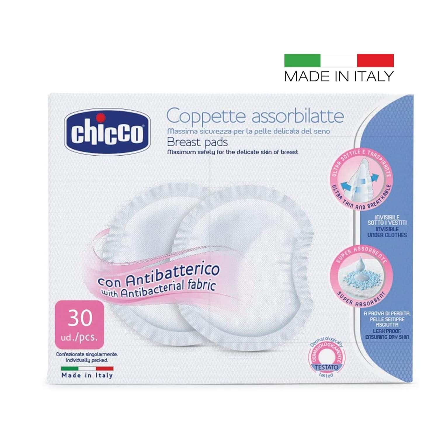 Chicco Acterielle tampoane de alăptare Natural Feeling, 30 bucăți Accesorii Hrana si Alaptare Bebe Naty Shop