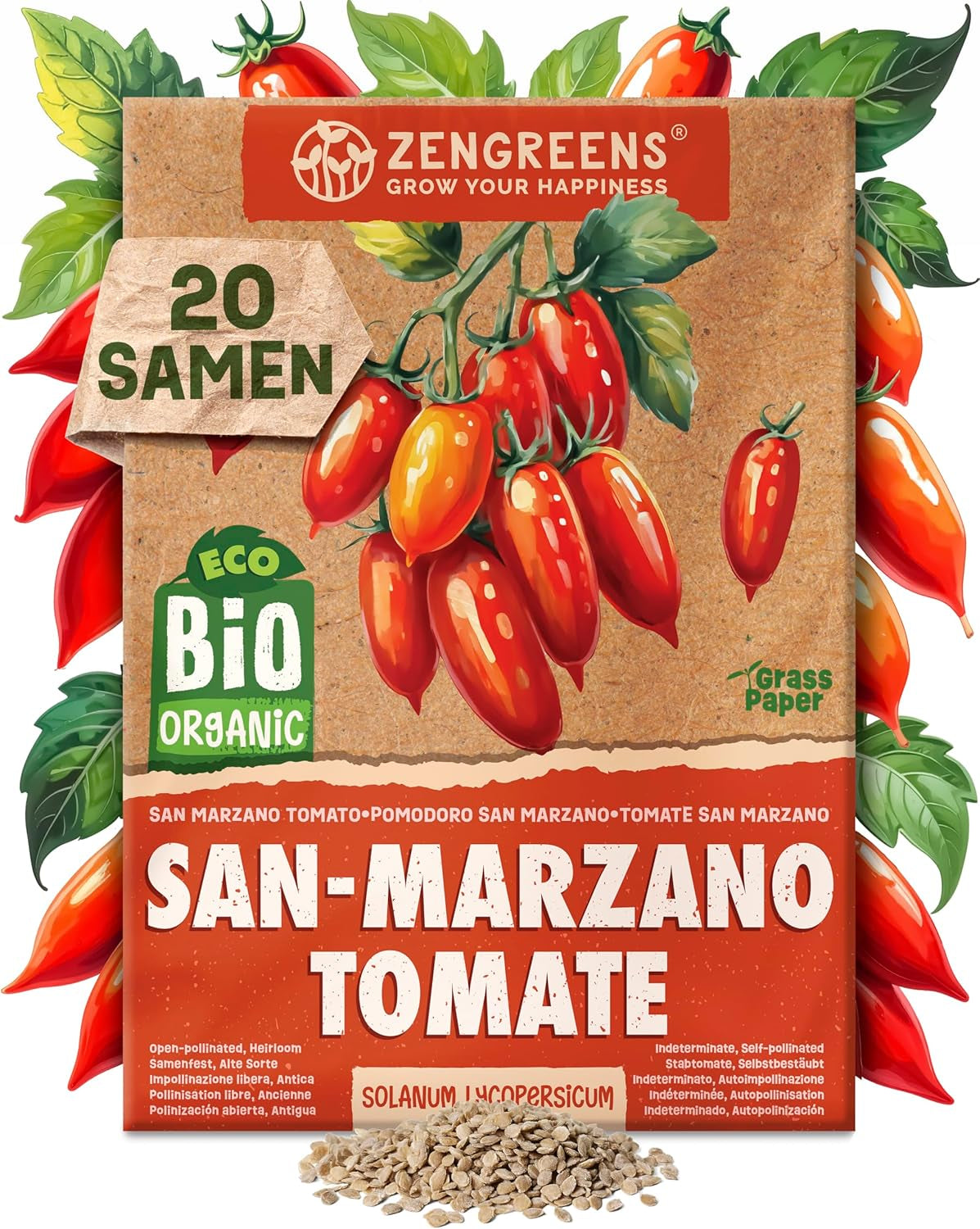 Graines de tomates biologiques dans un ensemble de 10 à 10 graines de tomates pour une culture facile dans le jardin, le balcon ou le parterre surélevé - Graines de plantes - Semis