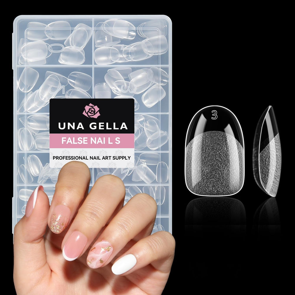 Ballerine Gel Ongles Conseils 216 pièces 12 Tailles Doux Gel Ongles Couverture Complète Ongles Extension Ensemble Semi Mat BRICOLAGE Home Art