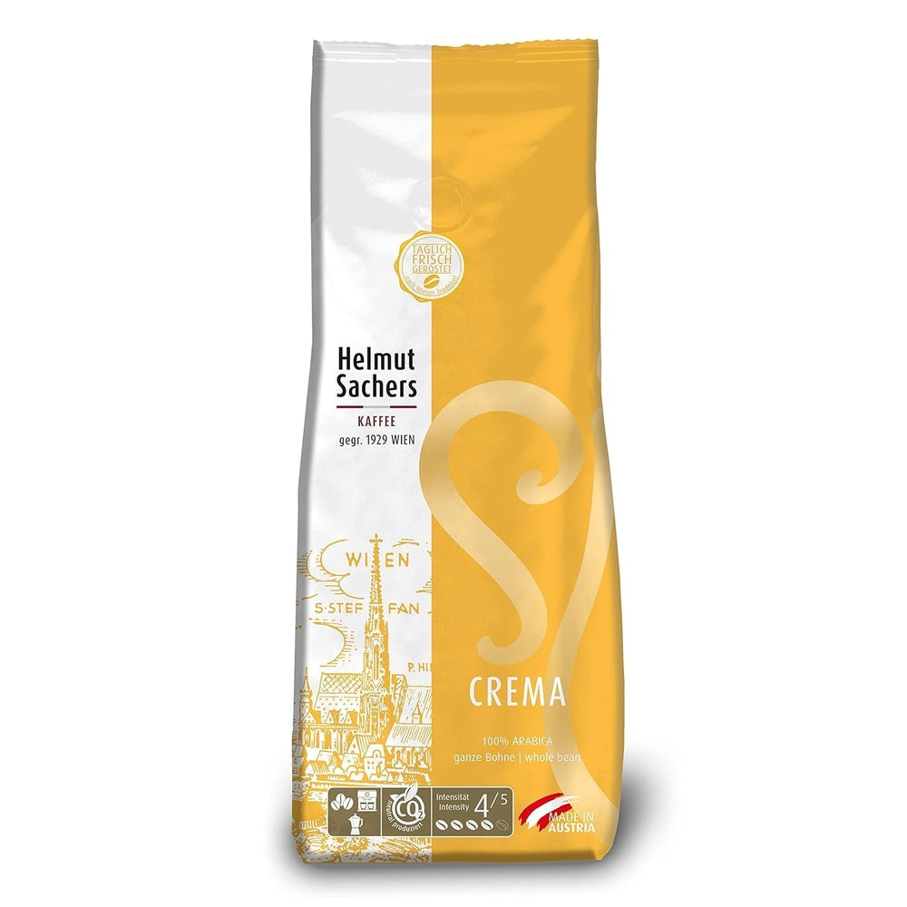 Helmut Sachers Kaffee - Mélange viennois, café viennois à base de grains Arabica de première qualité, torréfiés en Autriche Naty Shop Coffee 500 grammes Crème