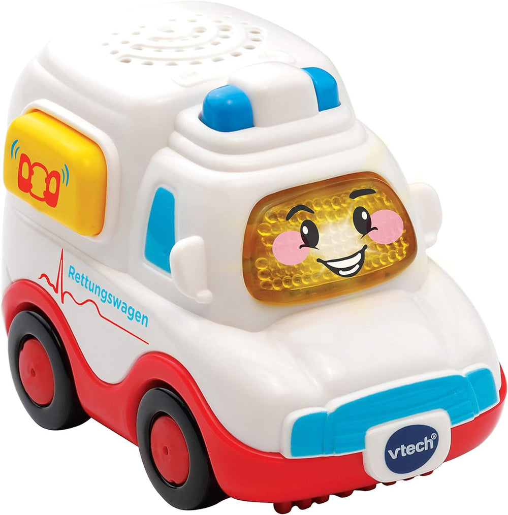 Vtech TUT TUT Baby Flitzer - Ambulance - Voiture jouet avec musique, bouton lumineux, phrases et sons intéressants - Pour les enfants de 1 à 5 ans, 8,8 x 5,5 x 7 cm Bebe Toys Naty Shop Titre par défaut